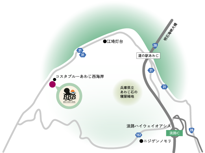 コスタブルーあわじ西海岸MAP